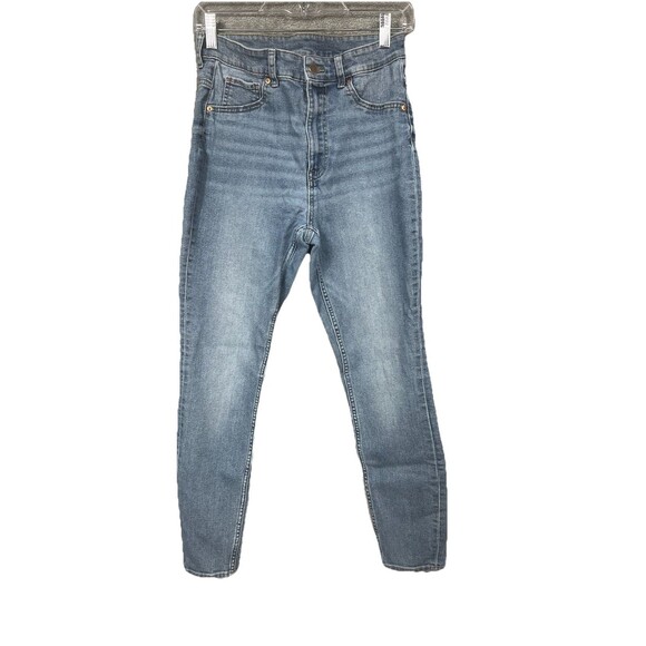 H&M Curvy Fit Ultra High Jeggings Womens Size 8 Blue Denim Stretch Skinny High - Picture 1 of 16
